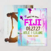 Save The Date FIJI ONE Enregistrer la date de destination (Devant / Derrière)