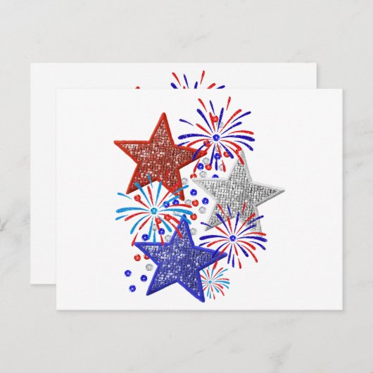 Save The Date Fille 4 juillet Femmes Rouge Blanc Bleu Étoile Amé (Devant / Derrière)