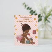 Save The Date Fille Ethnique Sur Les Frappes Téléphoniques Point (Debout devant)