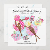 Save The Date Filles rétro au bord de la piscine pour un enterre (Devant / Derrière)