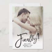 Save The Date Finalement Calligraphie Brush Script Modern Chic P (Devant)
