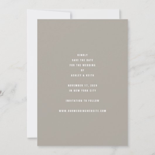Save The Date Finalement Calligraphie Brush Script Modern Chic P (Dos)