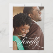 Save The Date Finalement Élégant Script Photo Overlay (Devant)