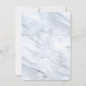 Save The Date Finalement Gold Script Dusty Blue Arched Photo enc (Dos)