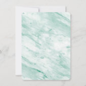 Save The Date Finalement Gold Script Jade Green Arched Photo enc (Dos)