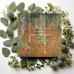 Save The Date Fine Art Gustav Klimt Forest Mariage naturel