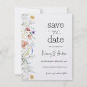 Save The Date Fiona Wildflower En Fleur Floral Baby Shower (Devant)