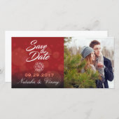 Save The Date Firefighter Sauvegardez la date Photocard 8"x4" (Devant / Derrière)