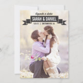 Save The Date Fita encantador salvar a data cartões (Devant)