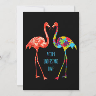 Save The Date Flamant rose  Accepter Comprendre l'amour Flamant