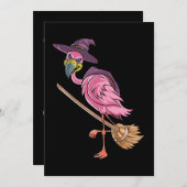 Save The Date Flamant rose | Halloween Flamant rose sorcière par (Devant / Derrière)
