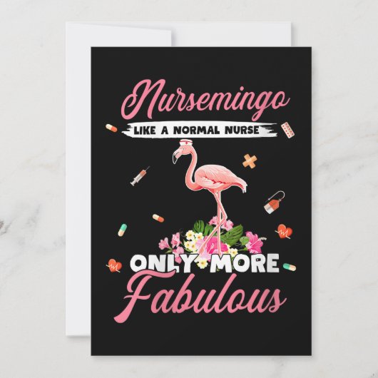 Save The Date Flamant rose | Infirmière comme infirmière normale (Devant)