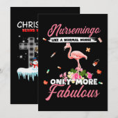 Save The Date Flamant rose | Infirmière comme infirmière normale (Devant / Derrière)