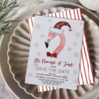 Flamant rose kitsch fête de Noël Enregistrer la da