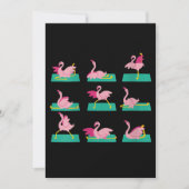 Save The Date Flamant rose Yoga Poses Méditation Exercice d'entr (Devant)