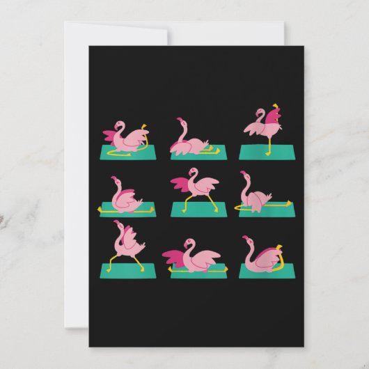 Save The Date Flamant rose Yoga Poses Méditation Exercice d'entr (Devant)