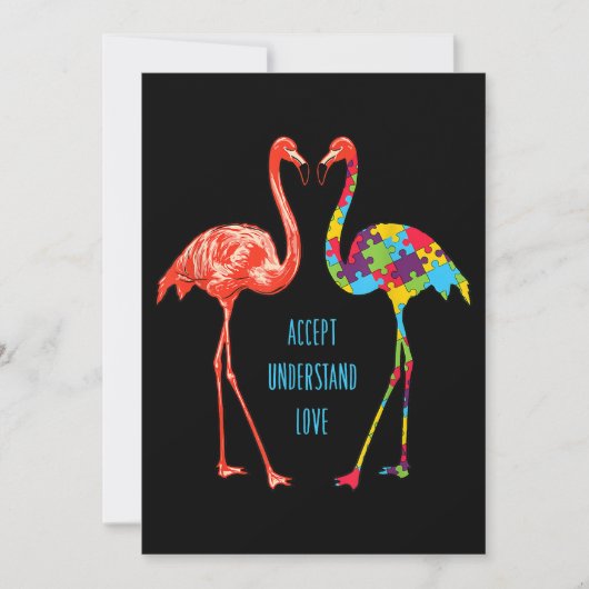 Save The Date Flamingo | Accept Understand Love Autism Flamingo (Devant)