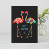 Save The Date Flamingo | Accept Understand Love Autism Flamingo (Debout devant)