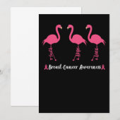 Save The Date Flamingo Faith Hope Love Breast Cancer Awareness (Devant / Derrière)