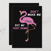 Save The Date Flamingo | Flamingo With Glasses Dont Make Me Put (Devant / Derrière)