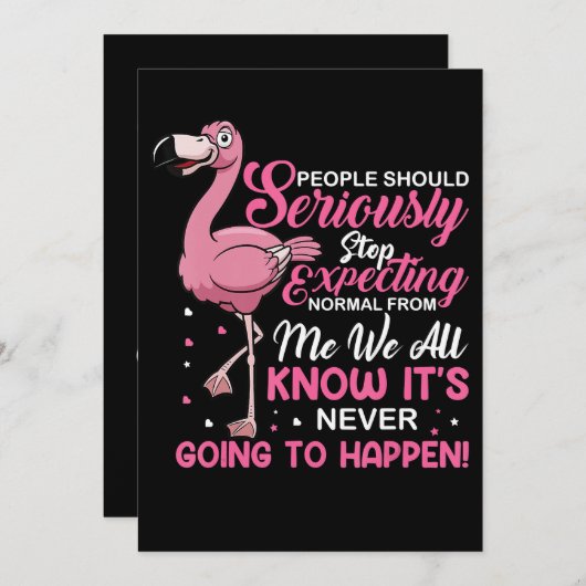 Save The Date Flamingos | People Should Stop Expecting Normal (Devant / Derrière)
