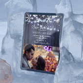 Save The Date Flammes de neige rustiques mariage photo hiver enr