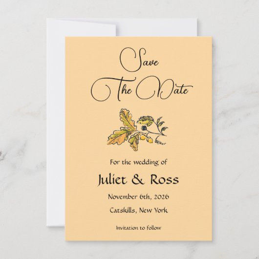 Save The Date Flat Announcement Card Aankondiging (Voorkant)