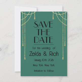 Save The Date Flat Announcement Card Aankondiging