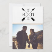 Save The Date Flèche rustique | Enregistrer la date | Mariage ph (Devant)
