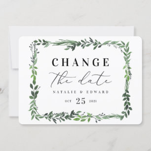 Save The Date fleur aquarelle florale changement de date