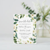 Save The Date Fleur Blanche Fleur Wreath Wedding Enregistrer La (Debout devant)