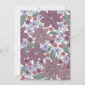 Save The Date Fleur bohème, ligne de fleurs dessinées à la main (Dos)