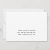 Save The Date Fleur d'aquarelle fleurie du jardin. Mariage flora (Dos)