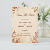 Save The Date Fleur d'Automne Chaud (Debout devant)