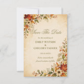 Save The Date Fleur d'automne vintage (Devant)