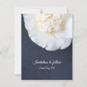 Save The Date Fleur de camélia blanc (Dos)