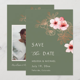 Save The Date Fleur de cerisier aquarelle artistique