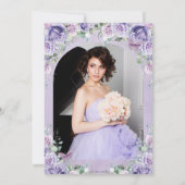 Save The Date Fleur de lilas violet Douce 16 Anniversaire de nai (Dos)