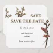 Save The Date Fleur de lin Nouvelle-Zélande Enregistrer la date (Devant / Derrière)