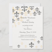 Save The Date Fleur de Lis Cascade Enregistrer la date (Dos)