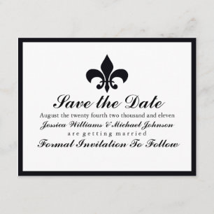 Save The Date Fleur de Lis Enregistrer la date