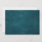 Save The Date Fleur de Lis Turquoise | Moody Dark Mariage (Dos)