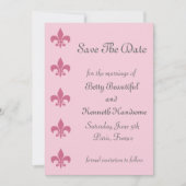 Save The Date Fleur de Lise Sauvez la date en Pretty Pink (Devant)