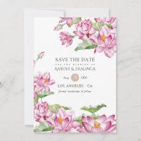 Fleur de lotus aquarelle mariage indien