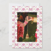Save The Date Fleur de lotus photo de mariage indien (Dos)