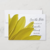 Save The Date Fleur de marguerite jaune pétales mariage Enregist (Devant)