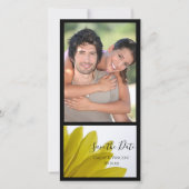Save The Date Fleur de marguerite jaune pétales mariage Enregist (Devant)
