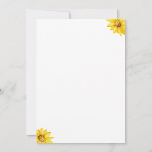 Save The Date Fleur de soleil à eau moderne (Dos)