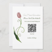 Save The Date Fleur de tulipe rose (Dos)