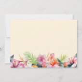 Save The Date Fleur d'Hibiscus Élégante Fleurs Tropicales Mariag (Dos)